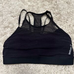 Reebok Women's Black Mesh Sports Bra